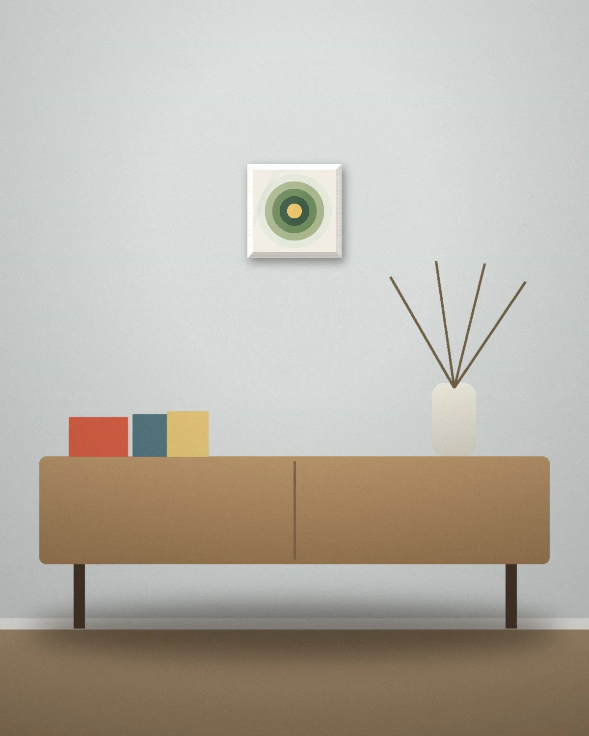 30×30 cm i hvit tre